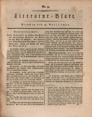 Morgenblatt für gebildete Stände Dienstag 24. April 1821