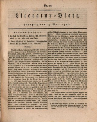 Morgenblatt für gebildete Stände Dienstag 15. Mai 1821