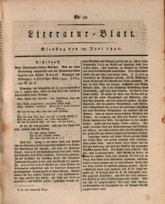 Morgenblatt für gebildete Stände Dienstag 19. Juni 1821