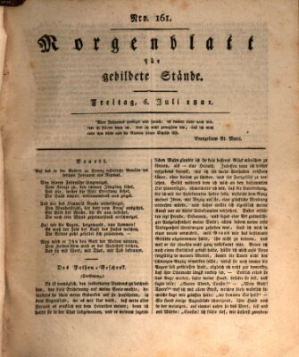 Morgenblatt für gebildete Stände Freitag 6. Juli 1821