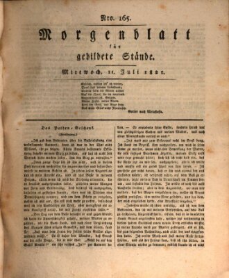 Morgenblatt für gebildete Stände Mittwoch 11. Juli 1821