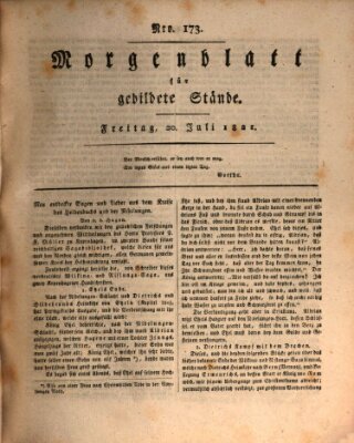 Morgenblatt für gebildete Stände Freitag 20. Juli 1821