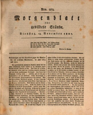 Morgenblatt für gebildete Stände Dienstag 13. November 1821