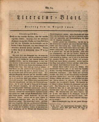 Morgenblatt für gebildete Stände Freitag 10. August 1821