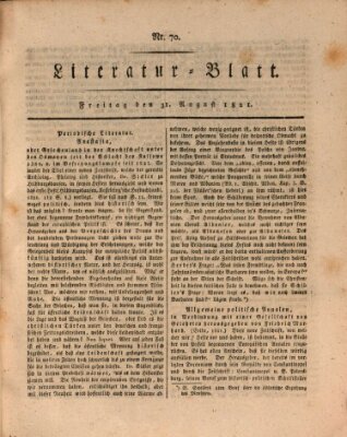 Morgenblatt für gebildete Stände Freitag 31. August 1821