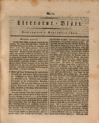 Morgenblatt für gebildete Stände Freitag 7. September 1821