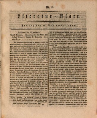 Morgenblatt für gebildete Stände Freitag 21. September 1821