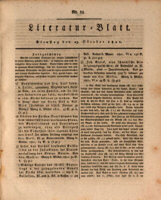 Morgenblatt für gebildete Stände Dienstag 23. Oktober 1821