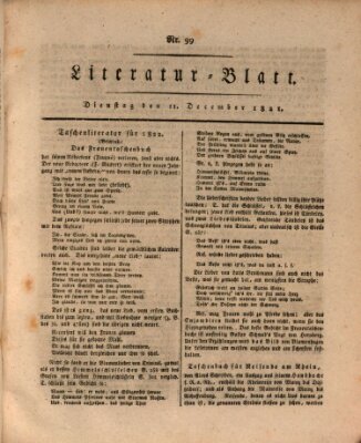 Morgenblatt für gebildete Stände Dienstag 11. Dezember 1821