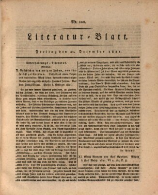 Morgenblatt für gebildete Stände Freitag 21. Dezember 1821