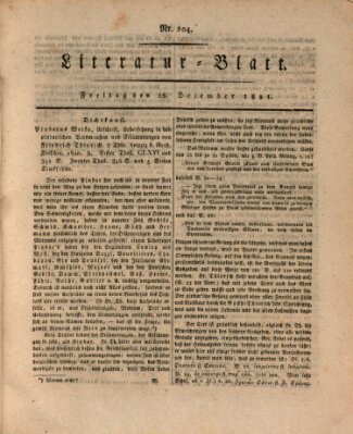 Morgenblatt für gebildete Stände Freitag 28. Dezember 1821