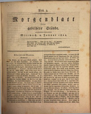 Morgenblatt für gebildete Stände Mittwoch 2. Januar 1822