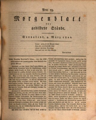 Morgenblatt für gebildete Stände Samstag 9. März 1822