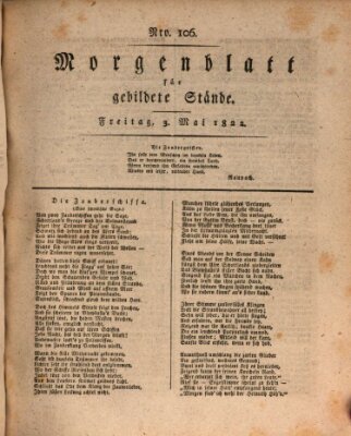 Morgenblatt für gebildete Stände Freitag 3. Mai 1822