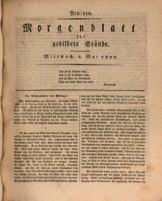 Morgenblatt für gebildete Stände Mittwoch 8. Mai 1822