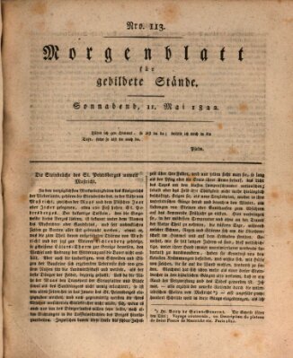 Morgenblatt für gebildete Stände Samstag 11. Mai 1822