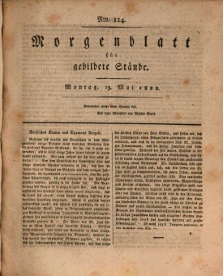 Morgenblatt für gebildete Stände Montag 13. Mai 1822