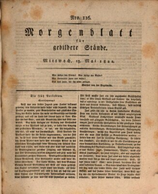 Morgenblatt für gebildete Stände Mittwoch 15. Mai 1822