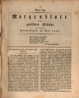 Morgenblatt für gebildete Stände Samstag 18. Mai 1822