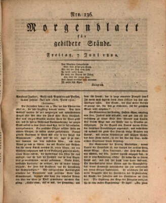 Morgenblatt für gebildete Stände Freitag 7. Juni 1822