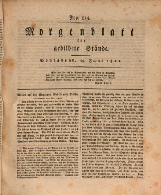 Morgenblatt für gebildete Stände Samstag 29. Juni 1822