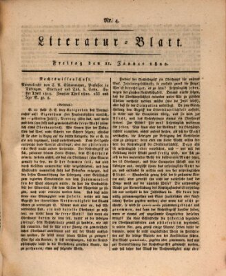 Morgenblatt für gebildete Stände Freitag 11. Januar 1822