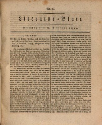 Morgenblatt für gebildete Stände Dienstag 19. Februar 1822