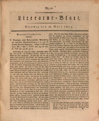 Morgenblatt für gebildete Stände Dienstag 12. März 1822