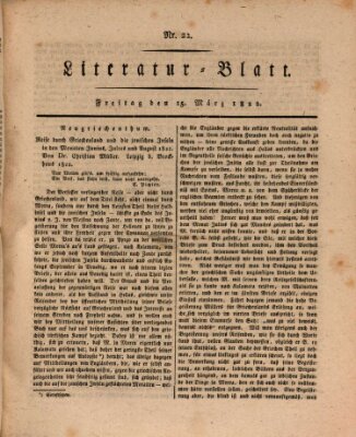 Morgenblatt für gebildete Stände Freitag 15. März 1822