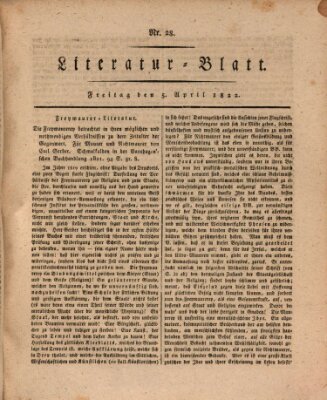 Morgenblatt für gebildete Stände Freitag 5. April 1822