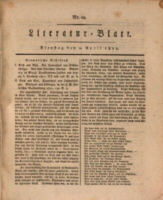 Morgenblatt für gebildete Stände Dienstag 9. April 1822