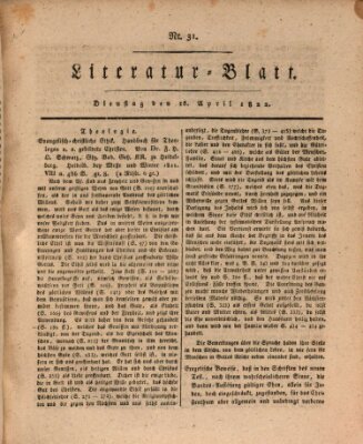 Morgenblatt für gebildete Stände Dienstag 16. April 1822