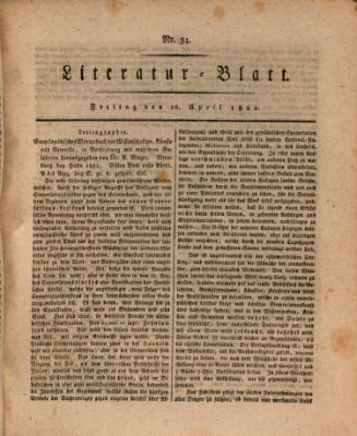 Morgenblatt für gebildete Stände Freitag 26. April 1822