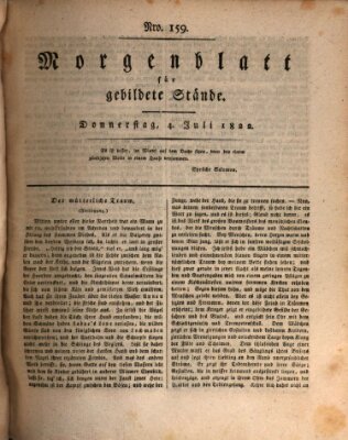 Morgenblatt für gebildete Stände Donnerstag 4. Juli 1822