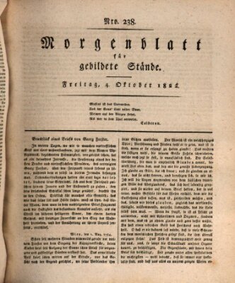 Morgenblatt für gebildete Stände Freitag 4. Oktober 1822