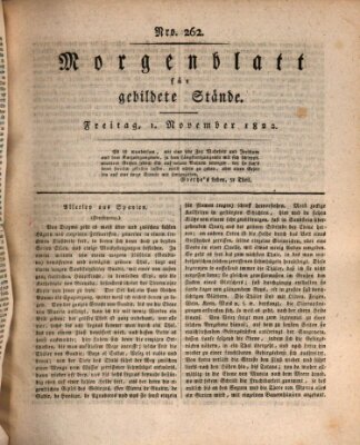 Morgenblatt für gebildete Stände Freitag 1. November 1822