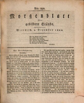 Morgenblatt für gebildete Stände Mittwoch 4. Dezember 1822