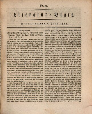 Morgenblatt für gebildete Stände Samstag 6. Juli 1822