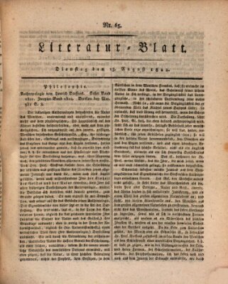 Morgenblatt für gebildete Stände Dienstag 13. August 1822