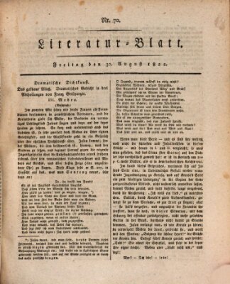 Morgenblatt für gebildete Stände Freitag 30. August 1822