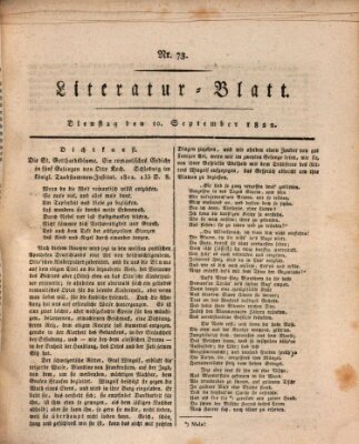 Morgenblatt für gebildete Stände Dienstag 10. September 1822