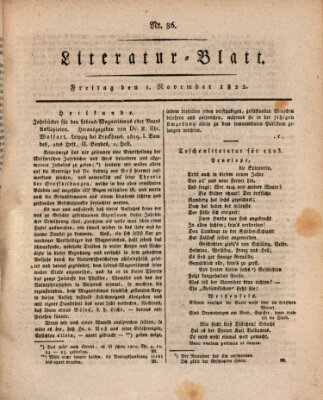 Morgenblatt für gebildete Stände Freitag 1. November 1822