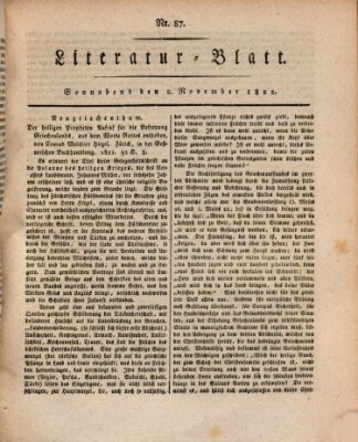 Morgenblatt für gebildete Stände Samstag 2. November 1822