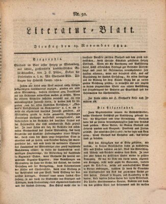 Morgenblatt für gebildete Stände Dienstag 19. November 1822