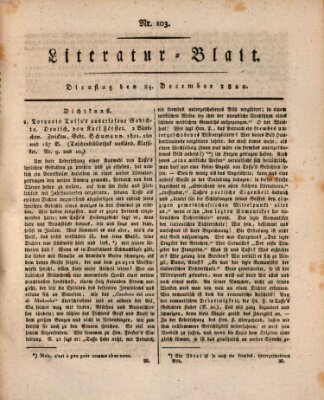 Morgenblatt für gebildete Stände Dienstag 24. Dezember 1822