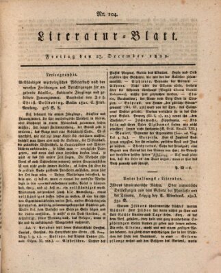 Morgenblatt für gebildete Stände Freitag 27. Dezember 1822