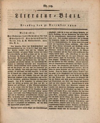 Morgenblatt für gebildete Stände Dienstag 31. Dezember 1822