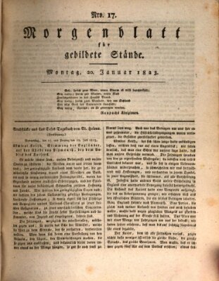 Morgenblatt für gebildete Stände Montag 20. Januar 1823