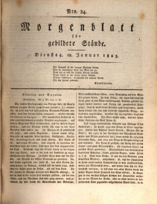 Morgenblatt für gebildete Stände Dienstag 28. Januar 1823