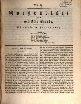 Morgenblatt für gebildete Stände Mittwoch 29. Januar 1823